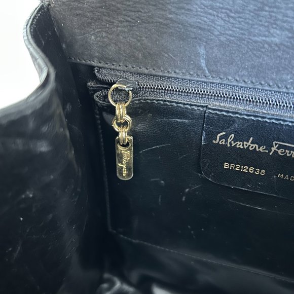 Salvatore Ferragamo Vintage Faux Lizard Shoulder Bag - Picture 9 of 14